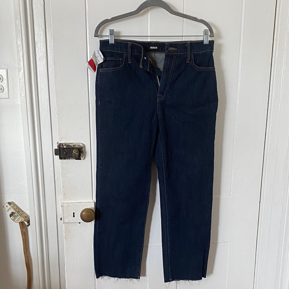 Hudson Jeans Women's Dark Blue Cropped Jeans